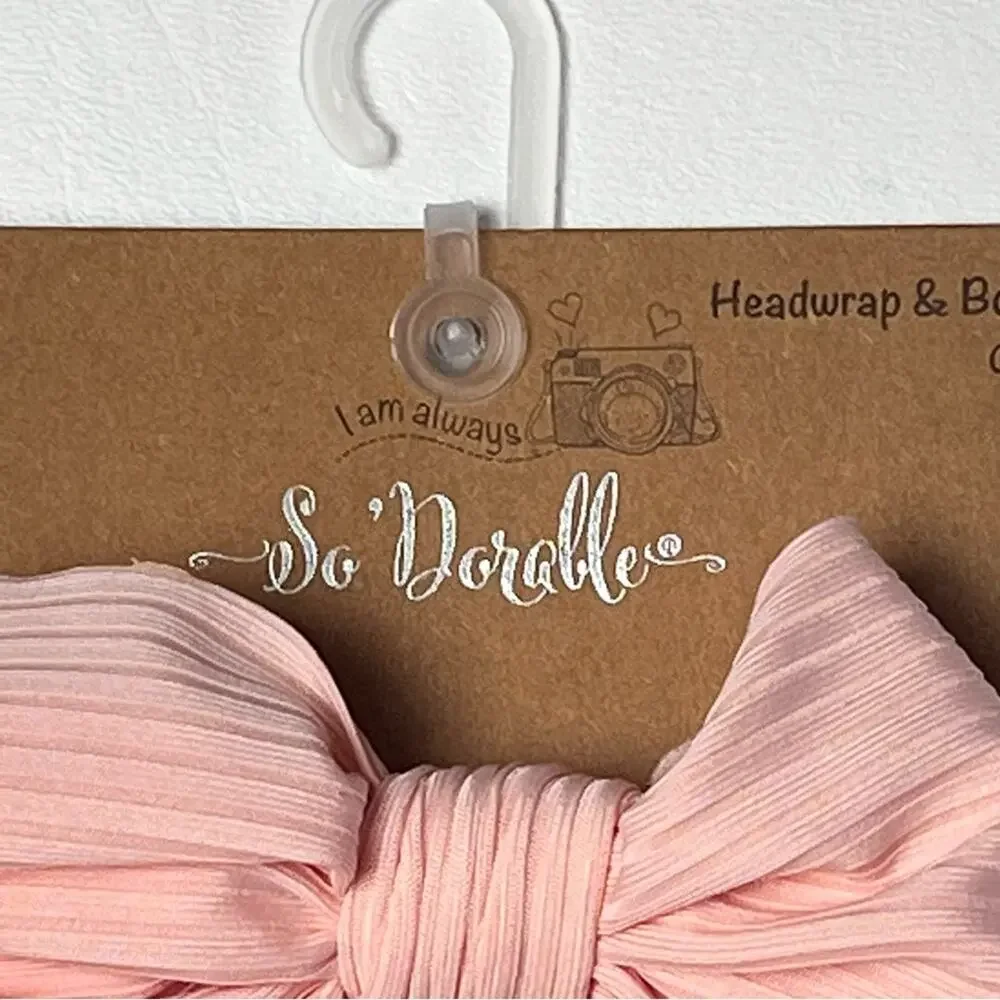 So Dorables Baby Girl’s Headerap and Booties Sz 0-12M